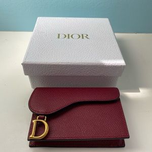 Dior Saddle Flap Card Holder